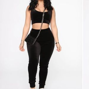 Fashion nova changing rythms velvet pants set
